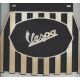Bavette Vespa vieillie à bandes noires et blanches - Vespa tous modèles