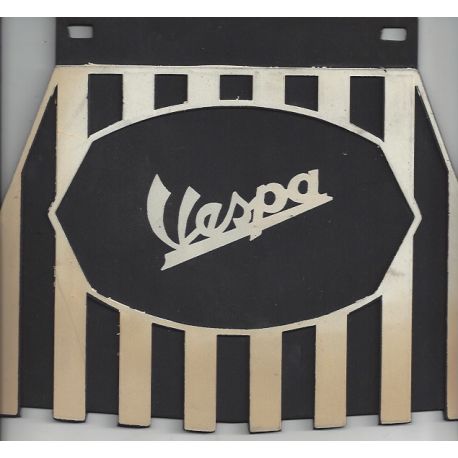 Bavette Vespa vieillie à bandes noires et blanches - Vespa tous modèles Bavette Vespa vieillie à bandes noires et blanches - Vespa tous modèles