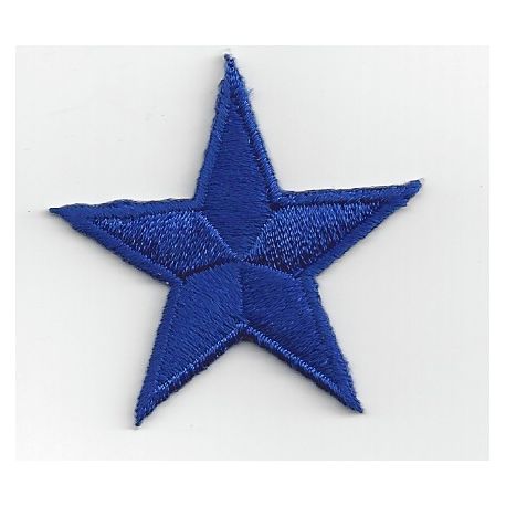 Patch brodé thermocollant étoile bleu marine - 4 cm