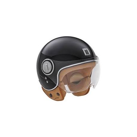 Casque Jet Noir brillant - Nox modèle Idol Casque Jet Noir brillant - Nox modèle Idol