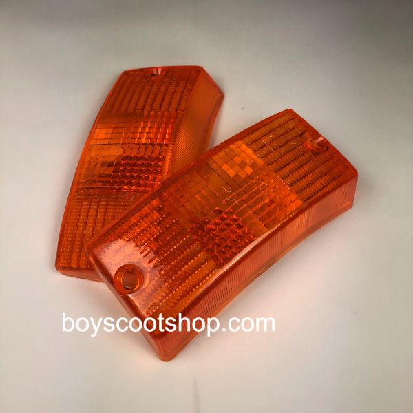 Kit Clignotants Avant + Arrière Orange Pour Vespa PX 125-150-200 - Plastique Avec Pierres - 2