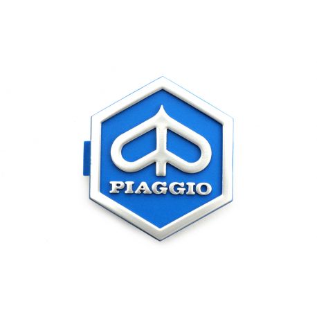 Monogramme / insigne de descente de klaxon “Piaggio“ 32 mm - Vespa Piaggio hexagon, PX EFL (1984-2000), Vespa T5 125cc, Vespa PK