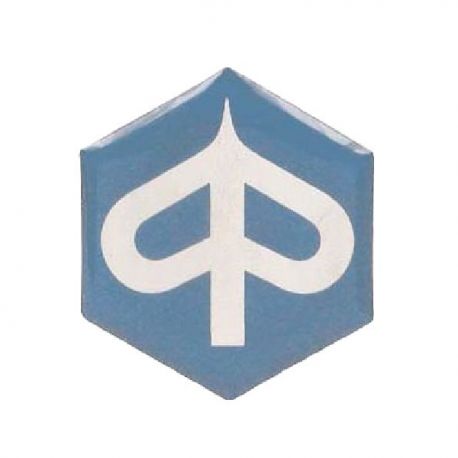 Monogramme / insigne de descente de klaxon “logo Piaggio“, plastic 32x37 mm - Vespa PK 50-125 XL, XL2, PX80-125-200 E/Lusso /'98