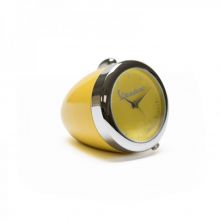 Mini horloge de voyage en métal jaune, en forme de phare de Vespa 