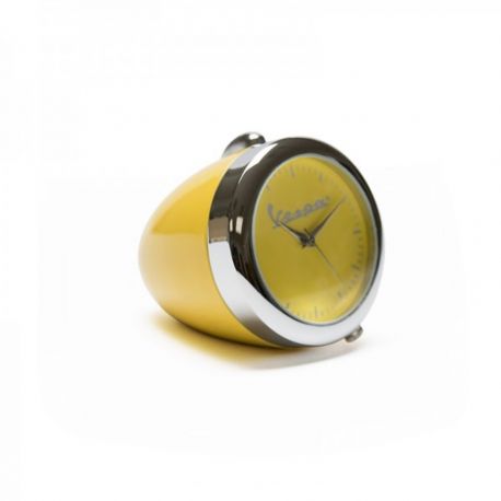 Mini horloge de voyage en métal jaune, en forme de phare de Vespa 